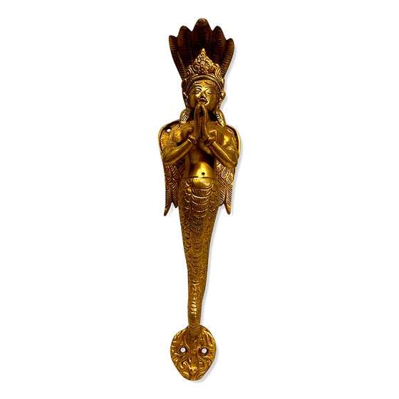 [[Old brass mermaid door handle///Ancienne poignée de porte en laiton en forme de sirène]]