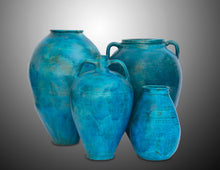  [[Blue Anatolian vintage terracotta pot///Pot en terre cuite vintage bleu d'Anatolie]]