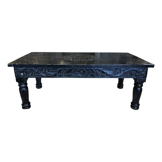 [[Charcoal Jali coffee table///Table basse Jali charbon]]