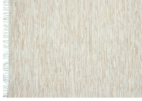 [[Hand-loomed chindi cotton rug : Dark beige///Tapis en coton chindi tissé à la main : Beige foncé]]
