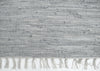 [[Hand-loomed chindi cotton rug : Gray///Tapis en coton chindi tissé à la main : Gris]]