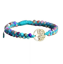  [[Hand braided emperor jasper bracelet with tree of life charm///Bracelet en jaspe empereur tressé à la main avec breloque arbre de vie]]
