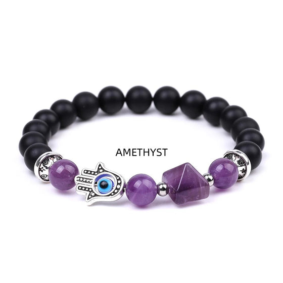 [[Hamsa protection bracelet - amethyst///Bracelet de protection Hamsa - améthyste]]