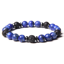  [[Lapis lazuli and lava stone diffuser bracelet///Bracelet diffuseur en lapis-lazuli et pierre de lave]]