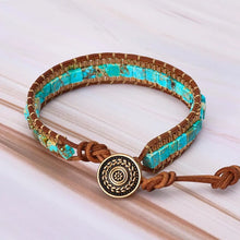  [[Hand braided turquoise bracelet///Bracelet tressé à la main en turquoise]]