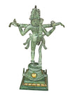 [[Antique green and gold brass Nataraja///Nataraja en laiton vert et or antique]]