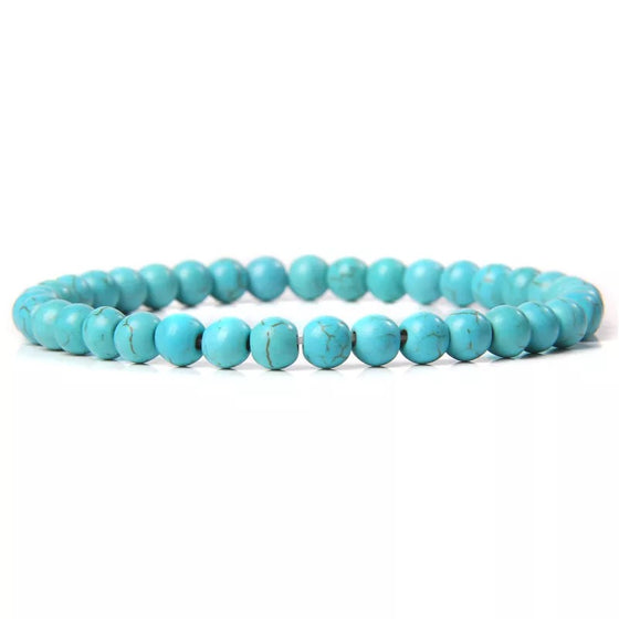 [[Natural stone bracelet - turquoise///Bracelet en pierre naturelle - turquoise]]