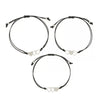 [[Sisters - set of 3 heart bracelets///Soeurs - lot de 3 bracelets en forme de cœur]]