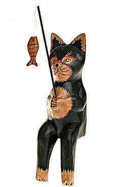 Black fishing cat//Chat noir pêcheur